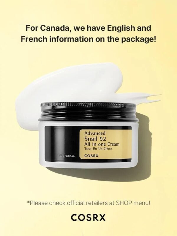 ⁦Advanced Snail 92 All in one Cream  100g مرطب الحلزون الكل في واحد⁩ - الصورة ⁦2⁩