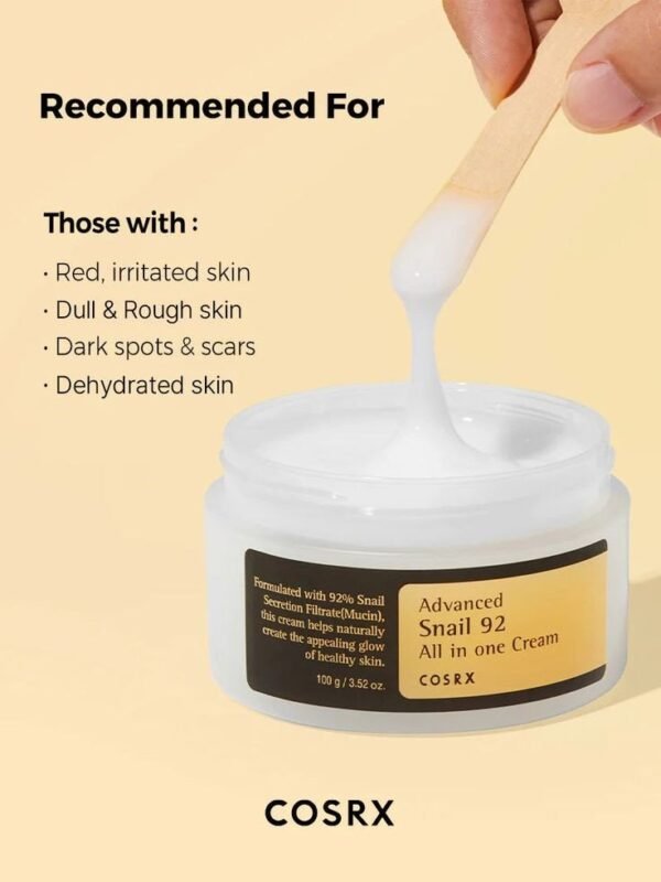 ⁦Advanced Snail 92 All in one Cream  100g مرطب الحلزون الكل في واحد⁩ - الصورة ⁦3⁩