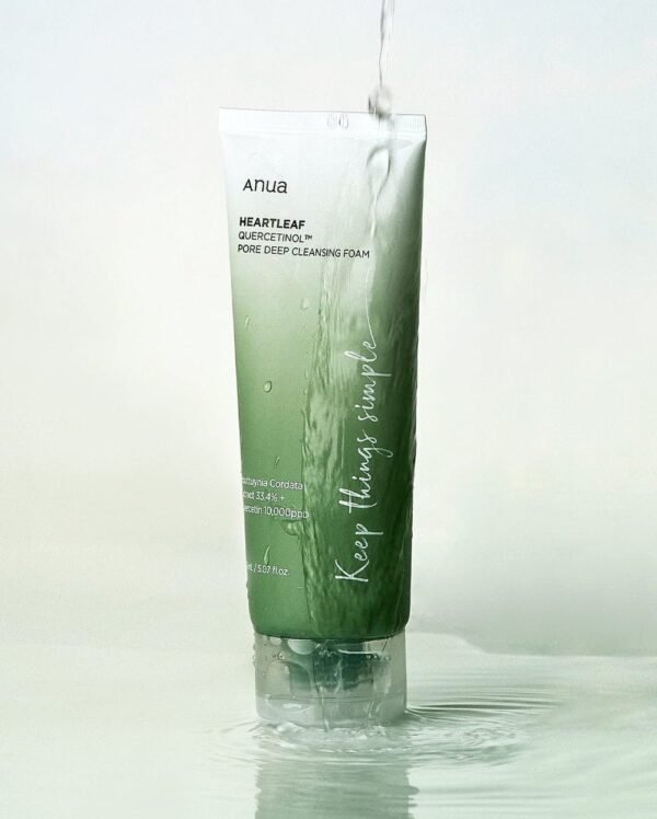 ⁦HEARTLEAF QUERCETINOL PORE DEEP CLEANSING FOAM منظف المسام العميق انوا  150ml⁩ - الصورة ⁦5⁩