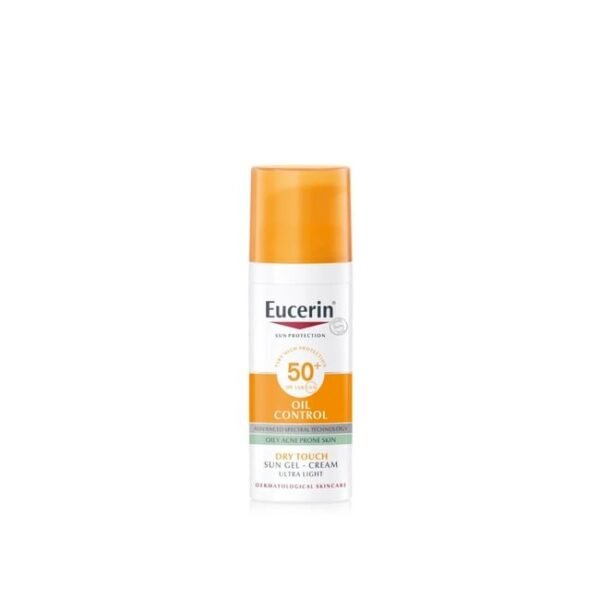 Eucerin Sun Oil Control Gel-Cream Dry Touch SPF50+ 50ml

جل كريم الحماية من أشعة الشمس من يوسيرين بعامل حماية من أشعة الشمس SPF50+ 50 مل