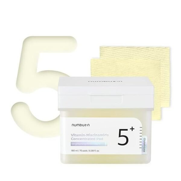 ⁦numbuzin, No.5 Vitamin-Niacinamide Concentrated Pad
وسادة مركزة من فيتامين-نياسيناميد رقم 5 ، 70 وسادة ، 6.08 أونصة سائلة (180 مل)⁩ - الصورة ⁦5⁩