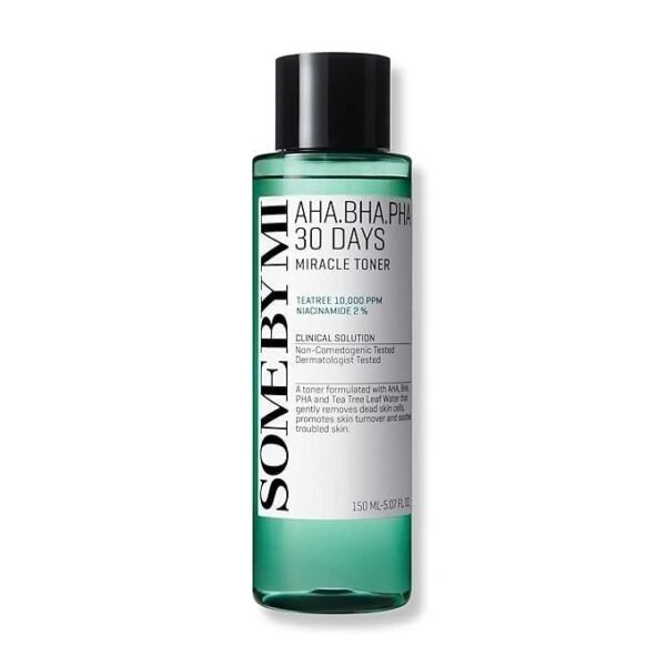 AHA, BHA, PHA 30 DAYS MIRACLE TONER 150ml
تونر المعجزة ، حماض ألفا هيدروكسي وأحماض بيتا هيدروكسي وأحماض متعددة الهيدروكسيل، تونر تركيبة الـ 30 يوم السحرية.