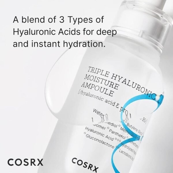 ⁦Hydrium Triple Hyaluronic Moisture Ampouleأمبولة مرطبة ثلاثية حمض الهيالورونيك cosrx 40ml⁩ - الصورة ⁦3⁩