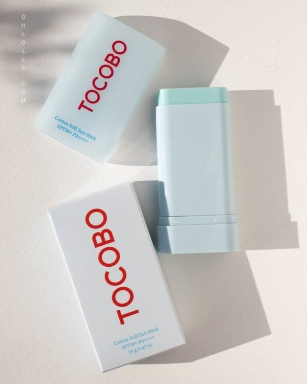 ⁦tocobo  cotton sunstick 
عصا واقي شمس قطني 19g⁩ - الصورة ⁦4⁩