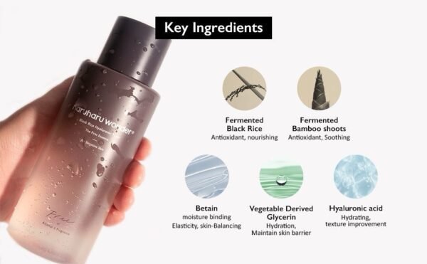 ⁦[Haruharu Wonder] Black Rice Hyaluronic Toner For Sensitive Skin
هارو هارو تونر الرز الأسود 150 مل⁩ - الصورة ⁦2⁩