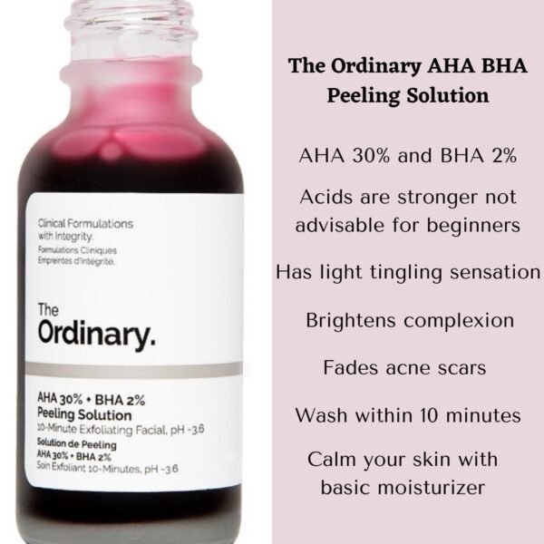 ⁦ذا اورديناري سيروم مقشر الاحماض - AHA 30% + BHA 2%⁩ - الصورة ⁦3⁩
