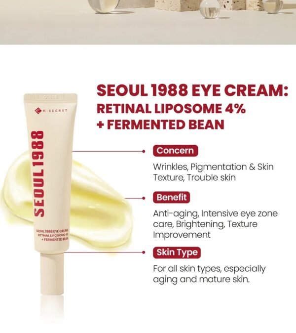 ⁦KSECRET - SEOUL 1988 Eye Cream : Retinal Liposome 4% + Fermented Bean⁩ - الصورة ⁦3⁩