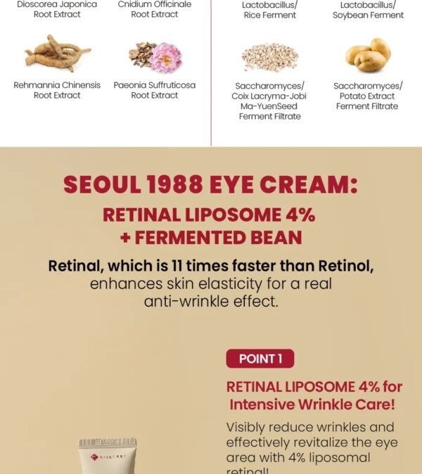 ⁦KSECRET - SEOUL 1988 Eye Cream : Retinal Liposome 4% + Fermented Bean⁩ - الصورة ⁦8⁩