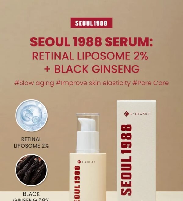 ⁦KSECRET - SEOUL 1988 Serum : Retinal Liposome 2% + Black Ginseng⁩ - الصورة ⁦2⁩
