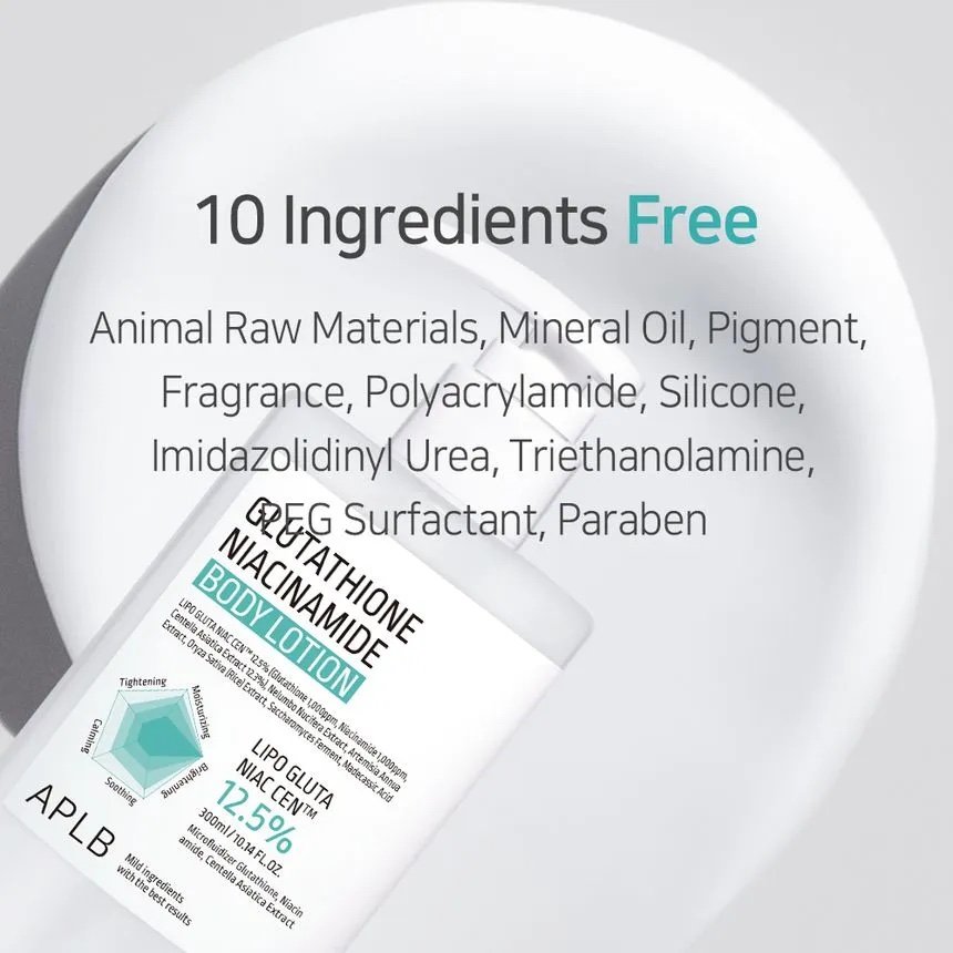 APLB - Glutathione Niacinamide Body Lotion
مرطب الجسم مفتح للمناطق 300 مل - الصورة 11