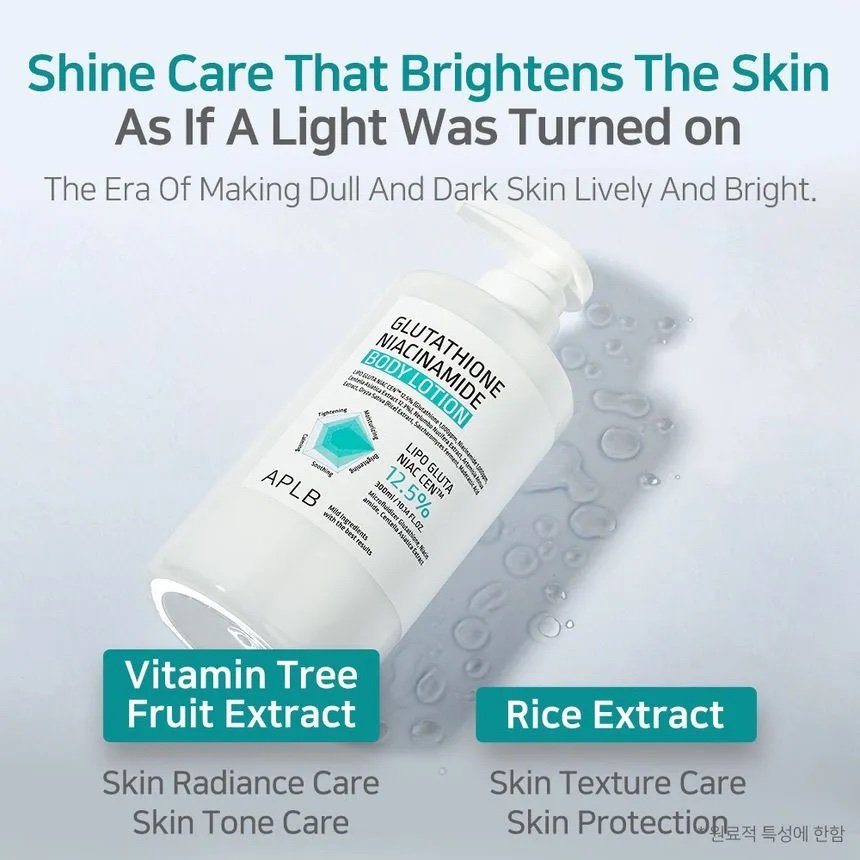 APLB - Glutathione Niacinamide Body Lotion
مرطب الجسم مفتح للمناطق 300 مل - الصورة 15