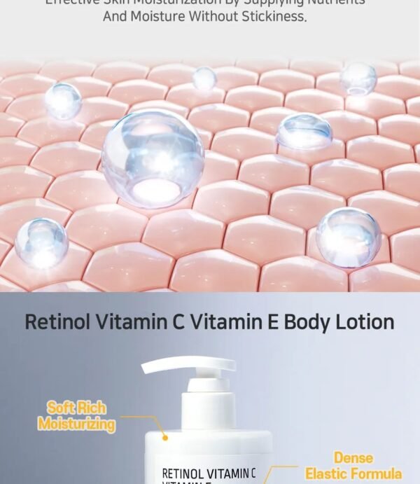 ⁦APLB - Retinol Vitamin C Vitamin E Body Lotion300ml
لوشن ترطيب فايتمن سي رتنول شد وتفتيح⁩ - الصورة ⁦10⁩