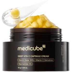 كريم Medicube Vitamin C Capsule لتفتيح البشرة وترطيبها – كريم كبسولات فيتامين سي لتعزيز الإشراقة وتقليل البهتان وتحسين ملمس البشرة 55 g