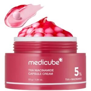 كريم TXA Niacinamide Capsule لتفتيح البشرة وترطيبها – كريم كبسولات النياسيناميد وحمض الترانيكساميك لتوحيد اللون وتقليل البقع الداكنة55g