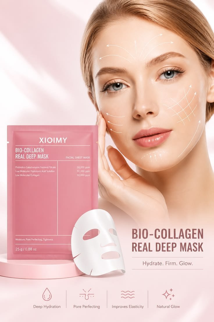 xioimy bio collagen deep mask one sheet - الصورة 2