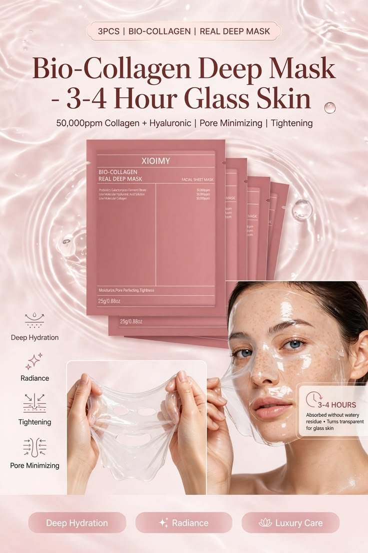 xioimy bio collagen deep mask one sheet - الصورة 3